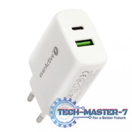 Ładowarka USB/USB-C QC3.0 25W Biała