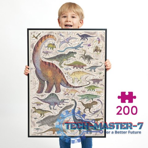 Puzzle 200 elementów Puzzlove Dinozaury Puzzle 200 elementów Puzzlove Dinozaury