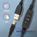 ADR-215B USB 2.0 A-M -> B-M aktywny kabel połączeniowy/wzmacniacz 15m