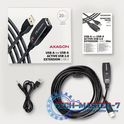 ADR-220 USB 2.0 A-M -> A-F aktywny kabel przedłużacz/wzmacniacz 20m ADR-220 USB 2.0 A-M -> A-F aktywny kabel przedłużacz/wzmacniacz 20m