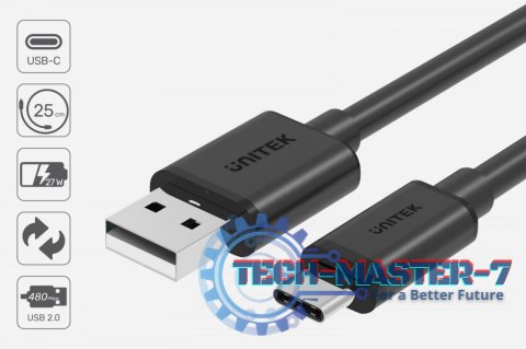Kabel USB-C - USB-A 2.0; 1.5m; M/M; C14067BK Kabel USB-C - USB-A 2.0; 1.5m; M/M; C14067BK