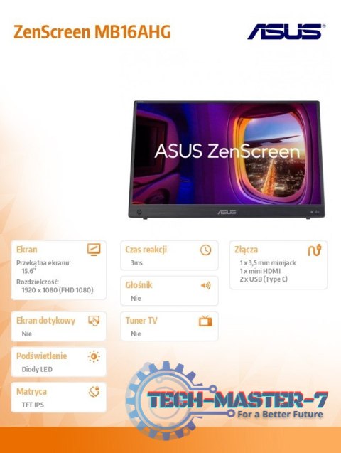 Monitor 16 cali MB16AHG IPS mHDMI/2*USB-C/144Hz Monitor 16 cali MB16AHG IPS mHDMI/2*USB-C/144Hz