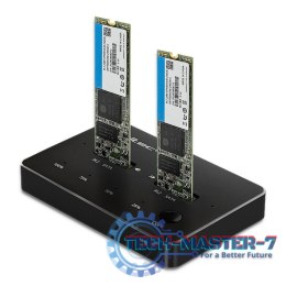 Stacja dokujca dysków 2x SSD M.2 SATA | NGFF | USB typ C