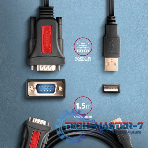 ADS-1PSN Adapter USB 2.0 > RS-232 Port szeregowy, 1.5m kabel, chip Prolific ADS-1PSN Adapter USB 2.0 > RS-232 Port szeregowy, 1.5m kabel, chip Prolific