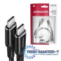 BUCM-CM15AB Kabel USB-C - USB-C 2.0, 1.5m, PD 60W, 3A, ALU, oplot Czarny