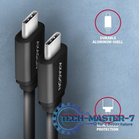 BUCM-CM20TB Kabel Twister USB-C - USB-C, 1.1m USB2.0 3A ALU, czarny BUCM-CM20TB Kabel Twister USB-C - USB-C, 1.1m USB2.0 3A ALU, czarny
