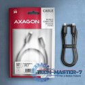 BUCM2-CM30AB Kabel USB-C - USB-C, 3.0m 5A charging, ALU, 240W PD, oplot, USB2.0, czarny