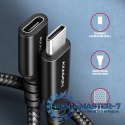 BUCM32-CF15AB Kabel przedłużacz Gen2 USB-C - USB-C 1.5m, 5A, 20Gbps, PD 240W, oplot, czarny