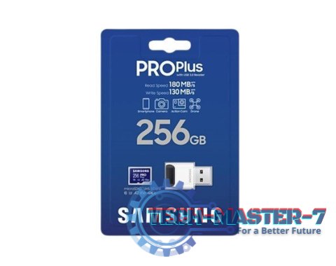 Karta pamięci microSD PRO Plus MB-MD256SB/WW 256GB + czytnik Karta pamięci microSD PRO Plus MB-MD256SB/WW 256GB + czytnik