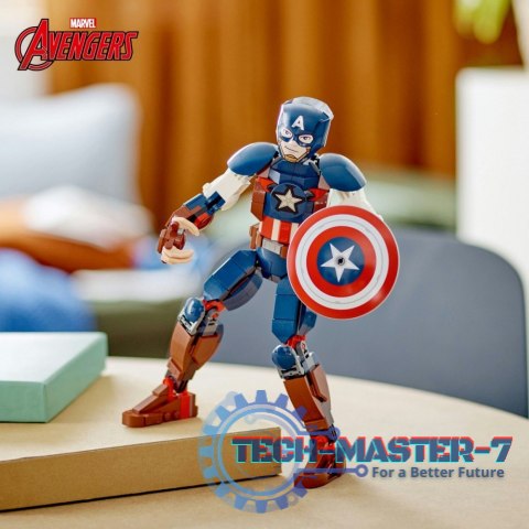 Klocki Super Heroes 76258 Marvel Figurka Kapitana Ameryki do zbudowania Klocki Super Heroes 76258 Marvel Figurka Kapitana Ameryki do zbudowania