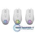 Mysz gamingowa bezprzewodowa Glory GM-514 RGB 7P 1200/2400/3200 DPI biała