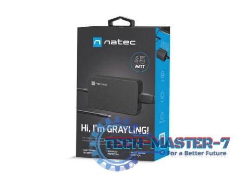 Zasilacz Laptop Grayling USB-C 45W do laptopów, tabletów, telefonów Zasilacz Laptop Grayling USB-C 45W do laptopów, tabletów, telefonów