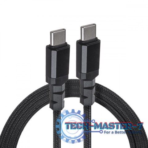 Kabel 2x USB-C 100W 1m wspierajacy PD przesyl danych do 10Gbps MCE491 Czarny