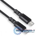 Kabel 2x USB-C 100W 1m wspierajacy PD przesyl danych do 10Gbps MCE491 Czarny