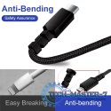 Kabel 2x USB-C 100W 1m wspierajacy PD przesyl danych do 10Gbps MCE491 Czarny