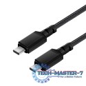 Kabel 2x USB-C 100W 1m wspierajacy PD przesyl danych do 10Gbps MCE491 Czarny