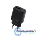 Ładowarka sieciowa 20W USB-C + USB-A czarna