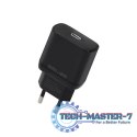 Ładowarka sieciowa 25W GaN USB-C PD 3.0 bez kabla, czarna
