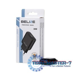 Ładowarka sieciowa 30W GaN USB-C PD 3.0 bez kabla, czarna
