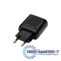 Ładowarka sieciowa 30W GaN USB-C PD 3.0 bez kabla, czarna