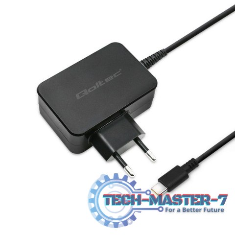 Ładowarka sieciowa 65W | 5-20V | 3-3.25A | USB typ C | PD | Czarna Ładowarka sieciowa 65W | 5-20V | 3-3.25A | USB typ C | PD | Czarna