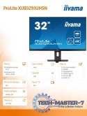 Monitor ProLite XUB3293UHSN 31.5 cala XUB3293UHSN-B5 IPS,4K,USB-C DOCK,KVM,SLIM,2x3W,RJ45