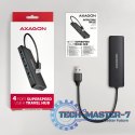 HUE-C1A 4-portowy hub USB 5Gbps Travel, USB-C power IN, kabel Type-A 19cm, USB-C dodatkowe zasilanie