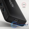 HUE-C1C 4-portowy hub USB 5Gbps Travel, USB-C power IN, kabel Type-C 19cm, USB-C dodatkowe zasilanie