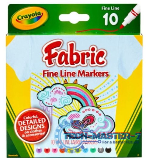 Markery do tkanin Crayola 10 sztuk