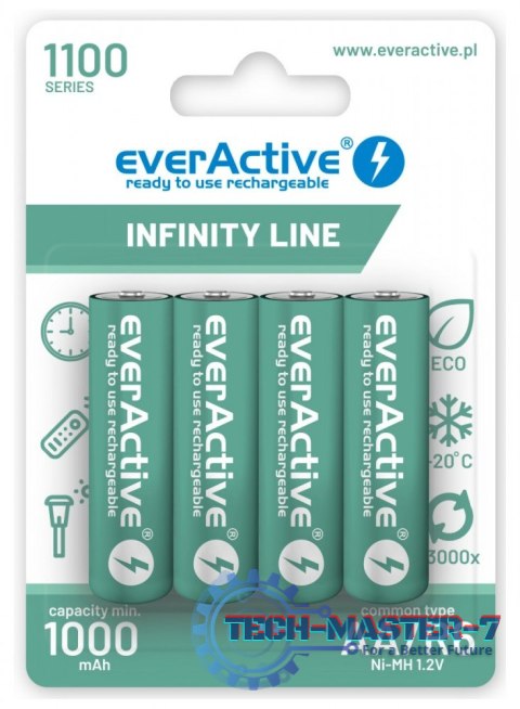 Akumulatory R6/AA 1100 mAH, blister 4 SZT. INFINITY LINE, technologia ready to use