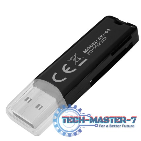 Czytnik kart SD, USB 2.0, 480 Mbps, AK-63 Czytnik kart SD, USB 2.0, 480 Mbps, AK-63