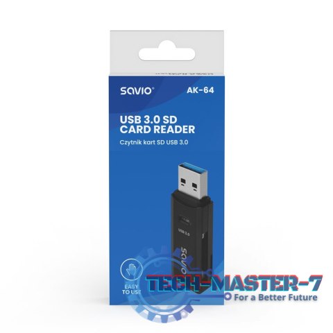 Czytnik kart SD, USB 3.0, 5 Gbps, AK-64 Czytnik kart SD, USB 3.0, 5 Gbps, AK-64