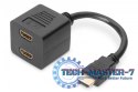 Kabel rozdzielacz/splitter HDMI HighSpeed 1080p 24Hz FHD Typ HDMI A/2xHDMI A M/Ż 0,2m Czarny
