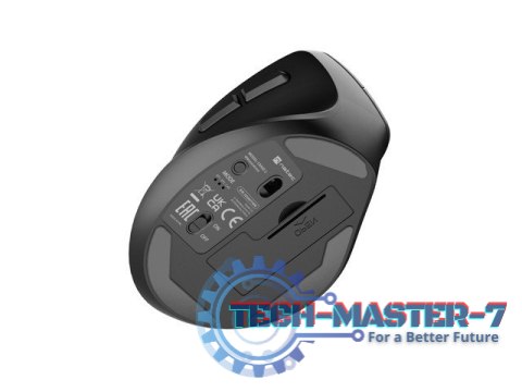 Mysz bezprzewodowa wertykalna Crake 2 2400 DPI Bluetooth 5.2 + 2.4GHz dla leworęcznych Czarna Mysz bezprzewodowa wertykalna Crake 2 2400 DPI Bluetooth 5.2 + 2.4GHz dla leworęcznych Czarna