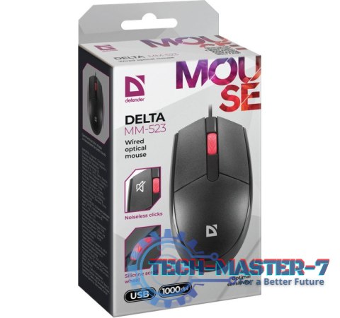 Mysz przewodowa optyczna Delta MM-523 Czarna Mysz przewodowa optyczna Delta MM-523 Czarna