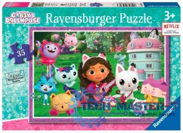 Puzzle 35 elementów Koci Domek Gabi