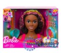 Barbie Głowa do stylizacji Neonowa tęcza kręcone włosy