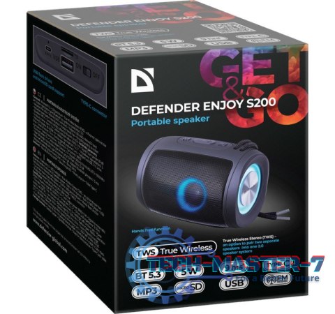 Głośnik Bluetooth Enjoy S200 TWS 2.0 Czarny Głośnik Bluetooth Enjoy S200 TWS 2.0 Czarny