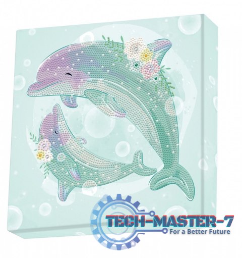 Zestaw Diamond Dotz - Tańczące delfiny pudełko
