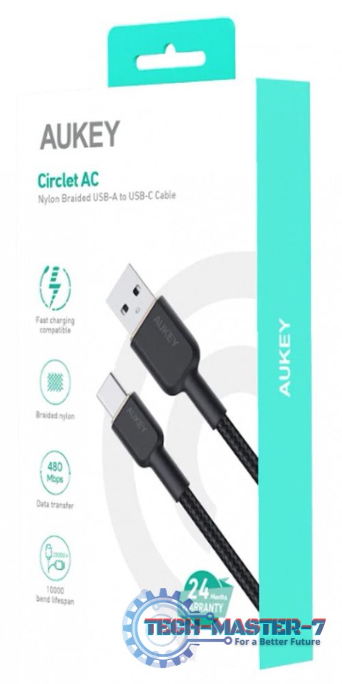 CB-NAC2 nylonowy kabel USB C - USB A | 1.8m | 3A | 60W PD | 20V CB-NAC2 nylonowy kabel USB C - USB A | 1.8m | 3A | 60W PD | 20V