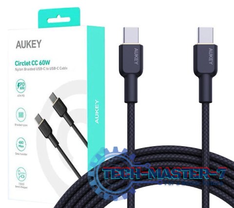 CB-NCC1 nylonowy kabel USB C - USB C | 1m | 3A | 60W PD | 20V