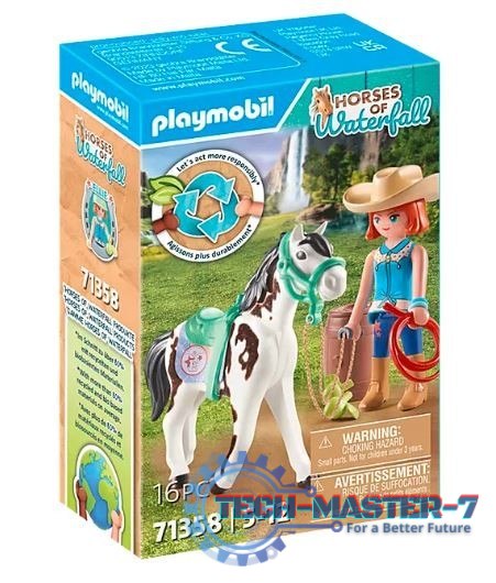 Zestaw z figurkami Horses 71358 Ellie i Sawdust ćwiczące western riding