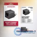 ADE-MINIC Karta sieciowa Gigabit Ethernet adapter, USB-A 3.2 Gen 1, instalacja automatyczna MINI