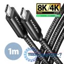BUCM4X-CM10AB Kabel USB-C - USB-C, USB4 Gen 3x2 1m, PD 240W, 8K HD, ALU, oplot Czarny