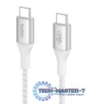 Kabel BoostCharge USB-C/USB-C 240W 1m biały