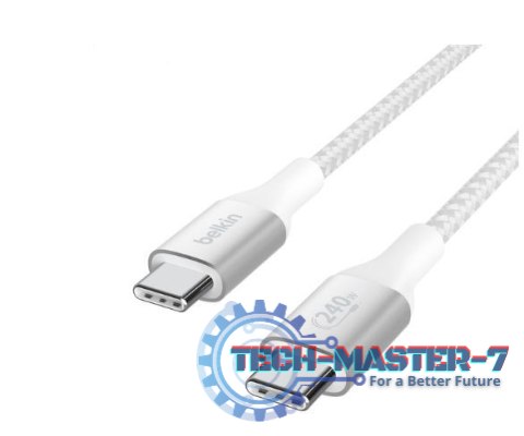 Kabel BoostCharge USB-C/USB-C 240W 1m biały Kabel BoostCharge USB-C/USB-C 240W 1m biały