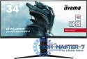 Monitor 34 cale GCB3480WQSU-B1 VA,UWQHD,180HZ,0.4ms,1500R(Curved), 2xHDMI,2xDP,2xUSB 3.2,2x3W,HDR400,HAS(110mm),VESA(100x100mm