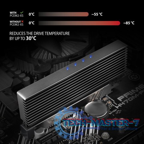PCEM2-XS Adapter wewnętrzny PCIe x16, M.2 NVMe, chłodnica PCEM2-XS Adapter wewnętrzny PCIe x16, M.2 NVMe, chłodnica