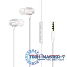 Słuchawki przewodowe jack 3,5 mm białe
