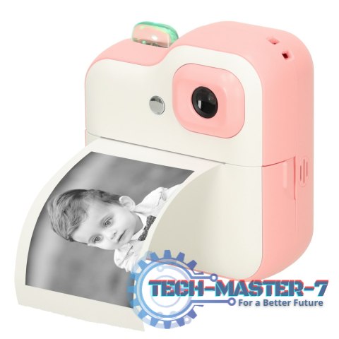 Aparat fotograficzny natychmiastowy drukarka termiczna + wkłady karta 32GB różowy Aparat fotograficzny natychmiastowy drukarka termiczna + wkłady karta 32GB różowy